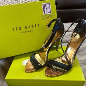Ted Baker Caitte Sandal Heel in Blue Print